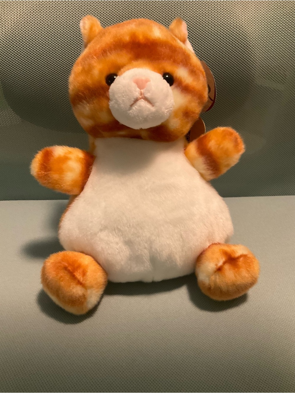 Palm Palms Party Sized Meow Kitty  Orange and White Plush Cat New